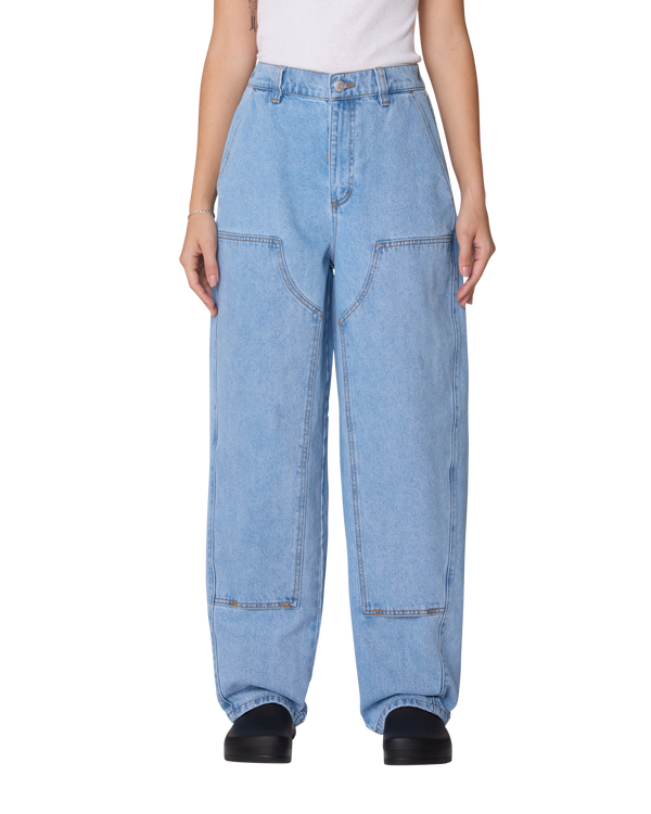 obey LEAH III BAGGY DBL KNEE DENIM
