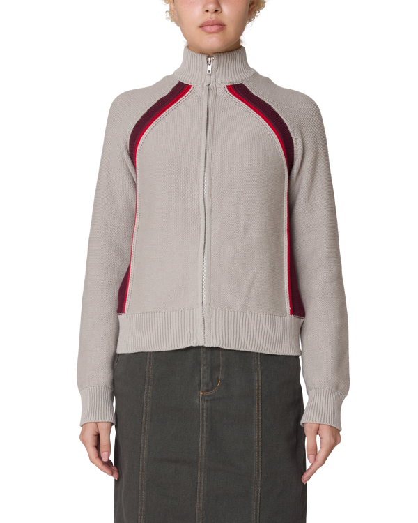 obey LIZZIE ZIP MOCK SWEATER