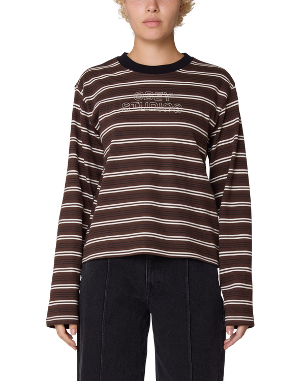 obey LOUIE STRIPE LS TOP
