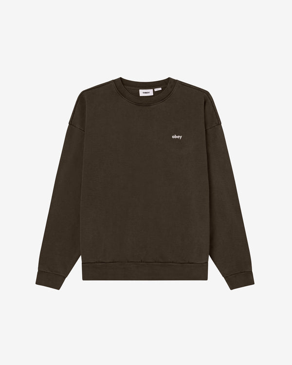 obey LOWERCASE PIGMENT CREWNECK