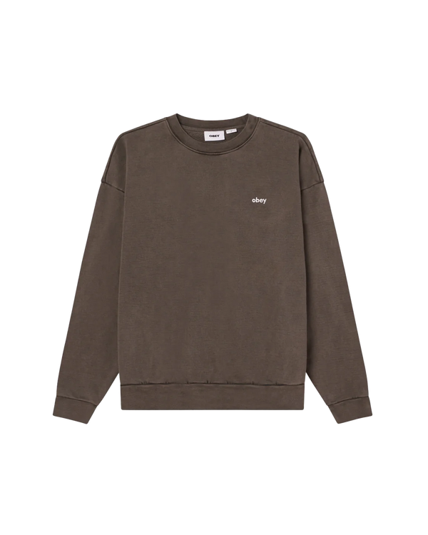 obey LOWERCASE PIGMENT CREWNECK