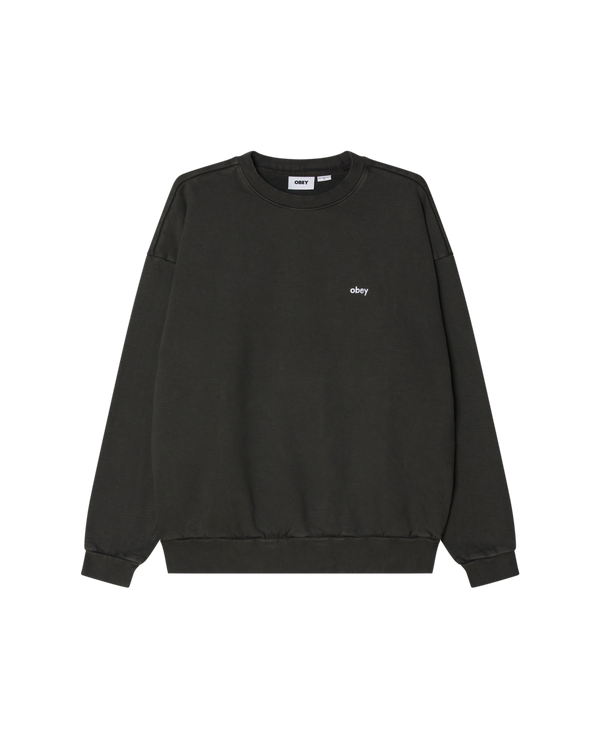 obey LOWERCASE PIGMENT CREWNECK