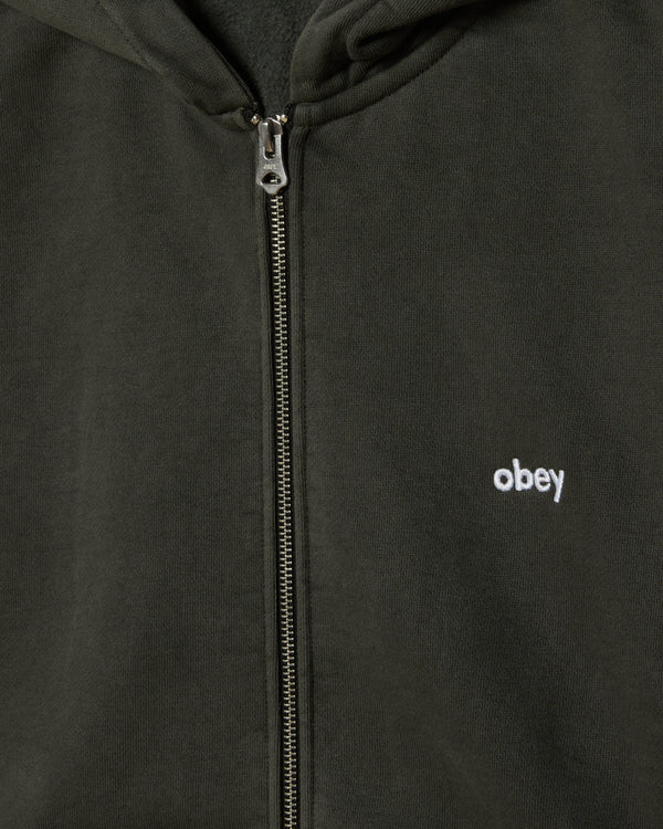 Obey LOWERCASE PIGMENT ZIP HOOD