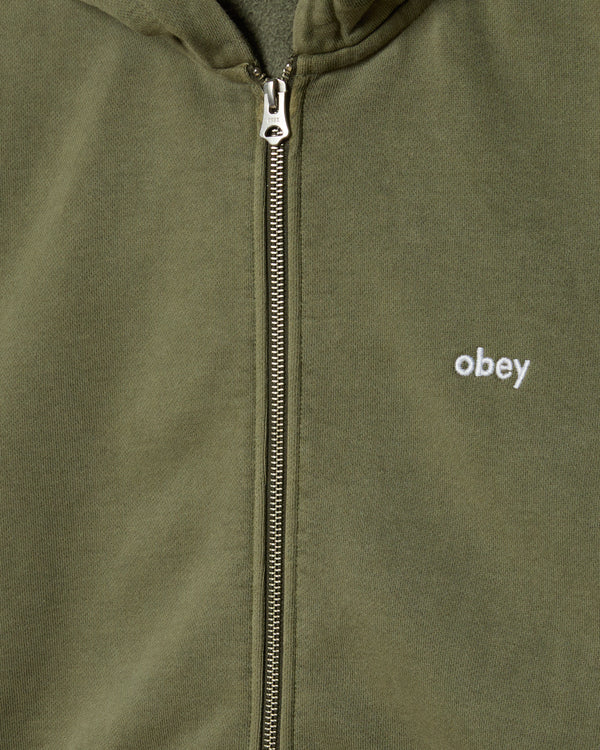Obey LOWERCASE PIGMENT ZIP HOOD