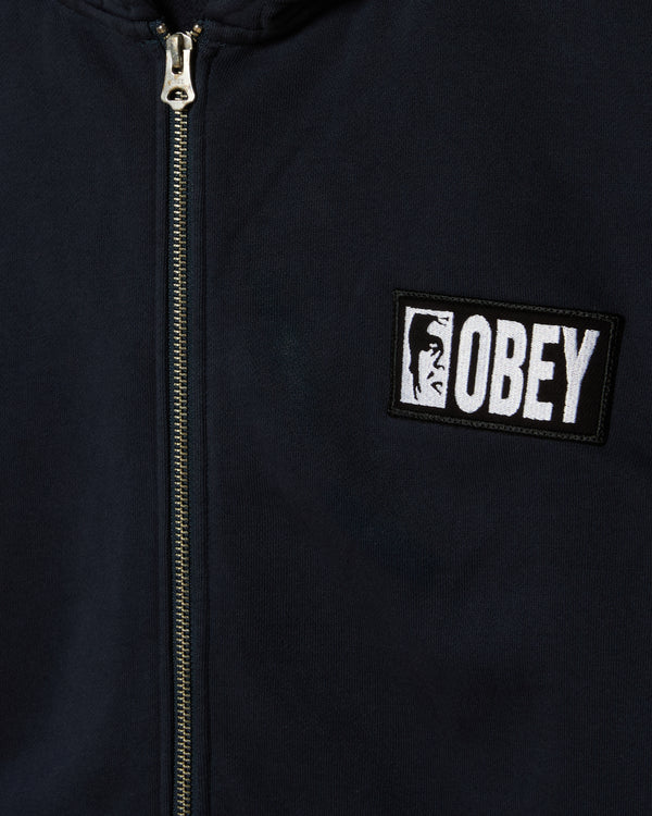 Obey MARGIN FADED ZIP HOOD