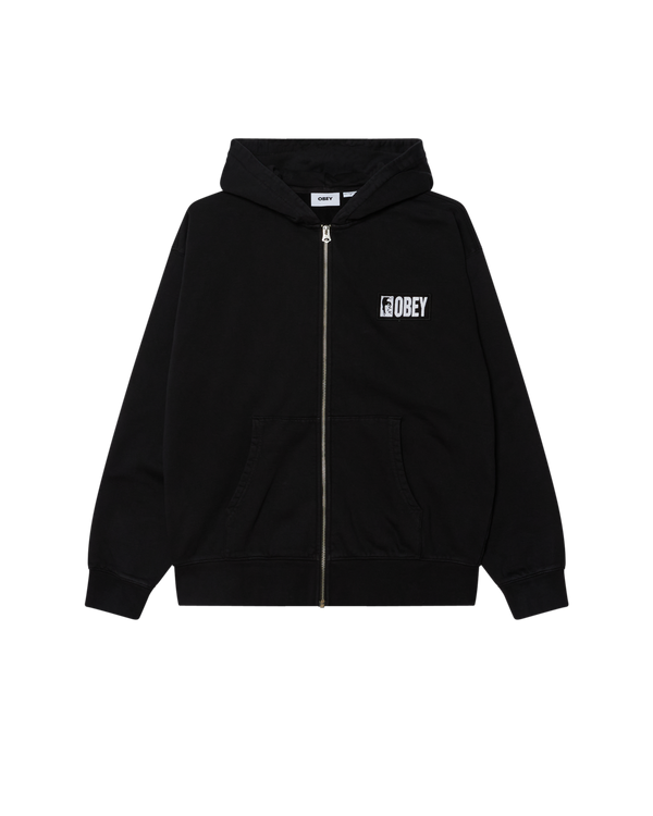 obey MARGIN FADED ZIP HOOD