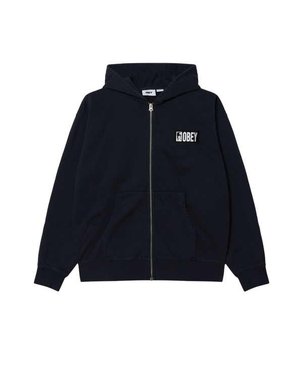 obey MARGIN FADED ZIP HOOD