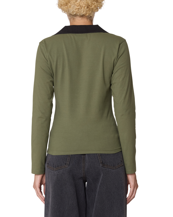 Obey MEDEA COLLARED LS POLO