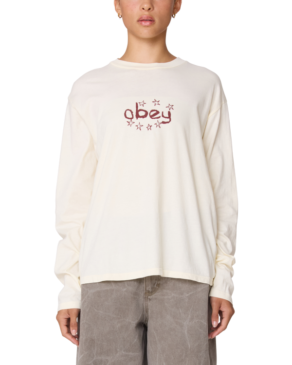 obey NOTEBOOK DOODLE LS MICHA T-SHIRT