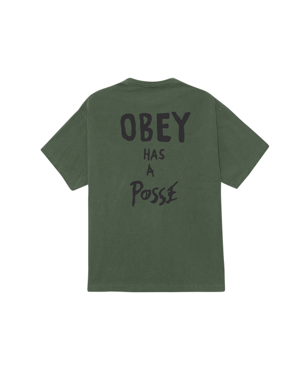 obey OBEY HAS A POSSE PIGMENT T-SHIRT
