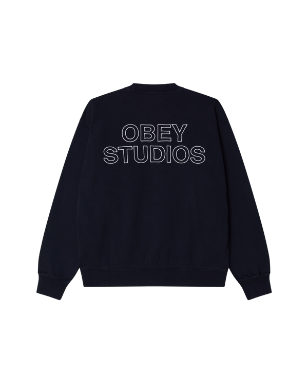 obey OBEY STUDIOS FADED CREWNECK