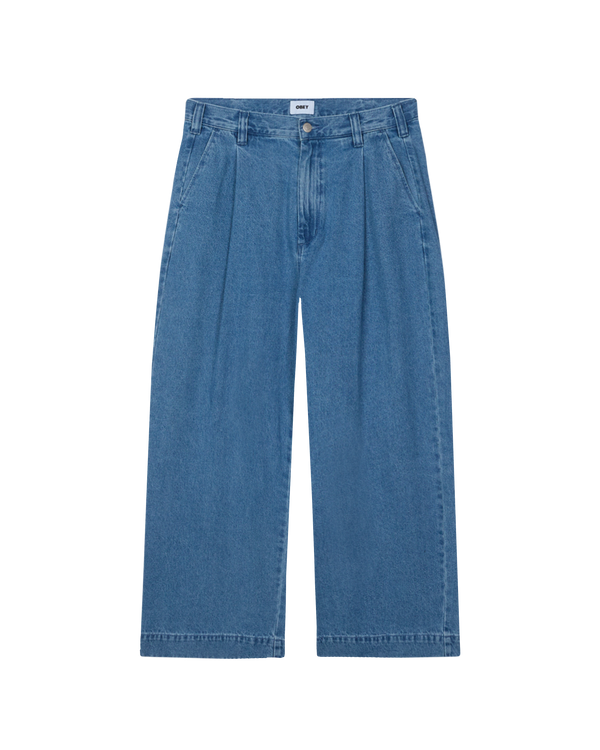 obey OLIVER DENIM PLEATED PANT