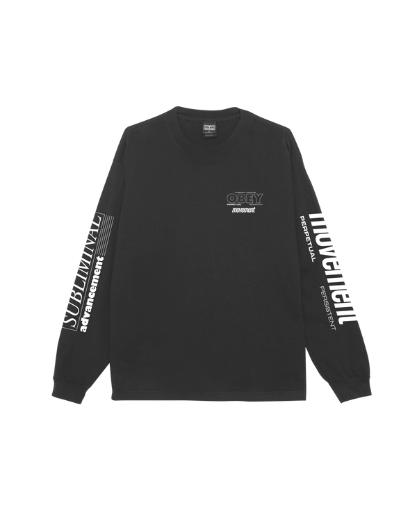Obey PERSISTENT MOVEMENT PIGMENT LS T-SHIRT