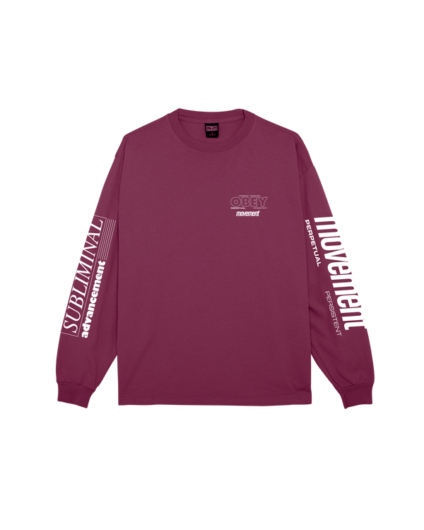 Obey PERSISTENT MOVEMENT PIGMENT LS T-SHIRT