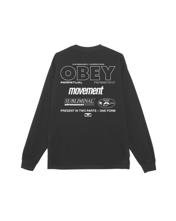 obey PERSISTENT MOVEMENT PIGMENT LS T-SHIRT