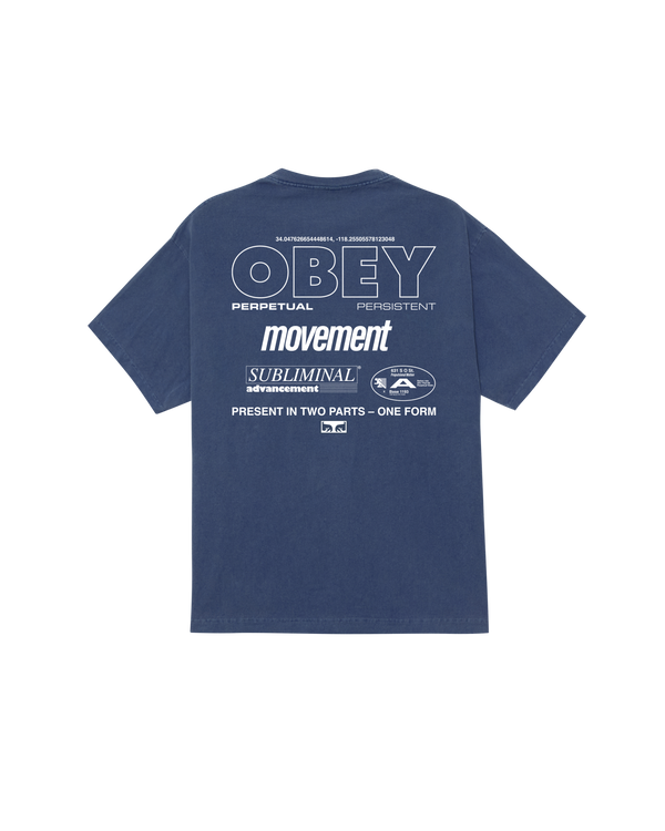 obey PERSISTENT MOVEMENT PIGMENT T-SHIRT