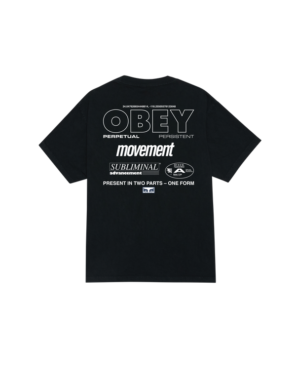 obey PERSISTENT MOVEMENT PIGMENT T-SHIRT