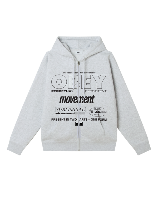 obey PERSISTENT MOVEMENT PREMIUM ZIP HOOD