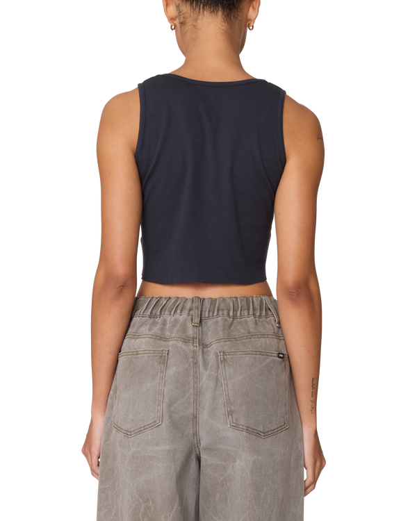 Obey PLANET MORGAN RAW EDGE RIB TANK