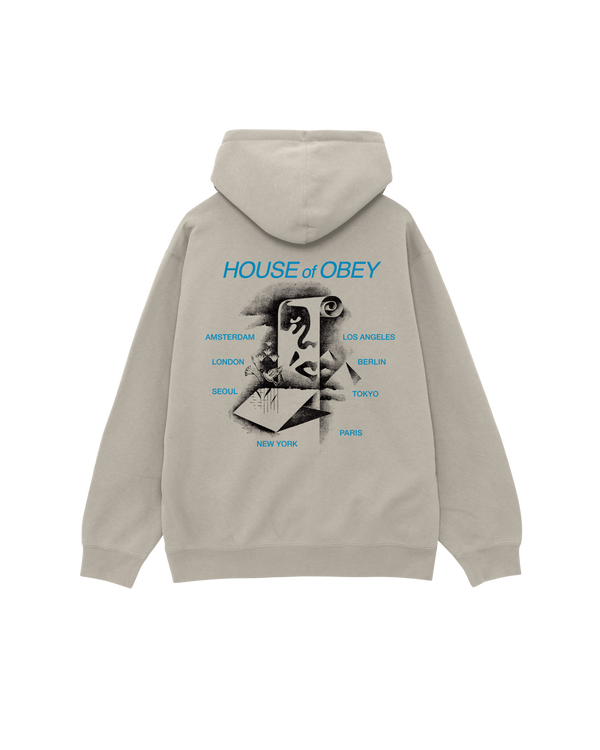 obey PYRAMID SCROLL PULLOVER HOOD