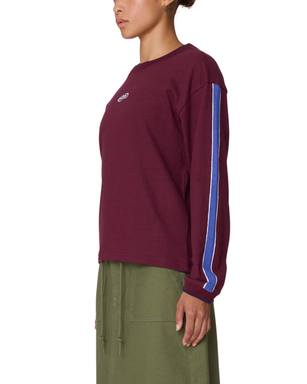 Obey RALLY SLEEVE STRIPE LS TOP