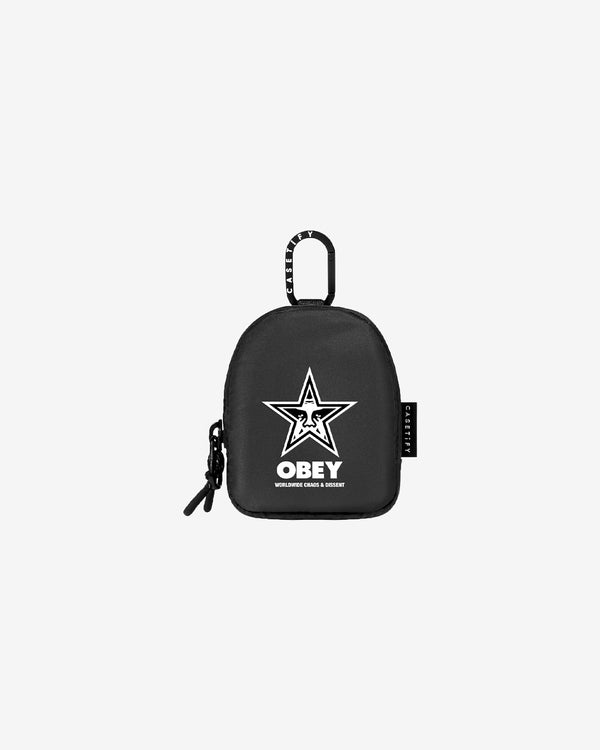 obey STAR ICON FACE EARBUDS POUCH