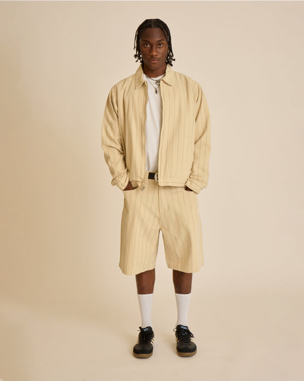 Obey STRIPE BAGGY DENIM SHORT