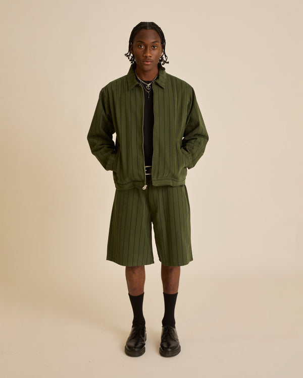 Obey STRIPE BAGGY DENIM SHORT