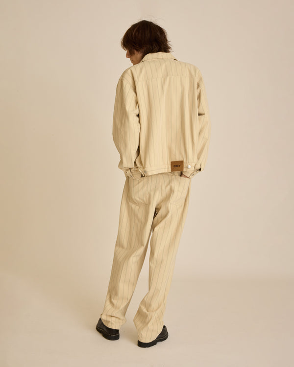 Obey STRIPE ZIP JACKET