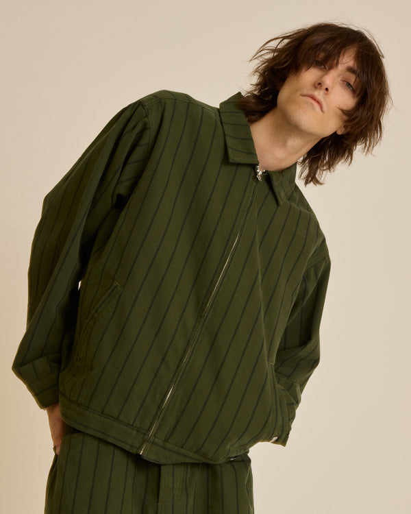 Obey STRIPE ZIP JACKET