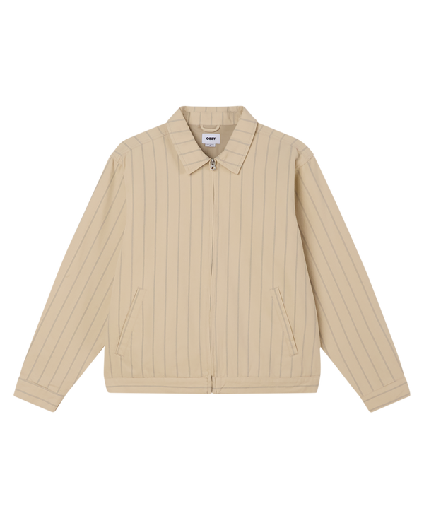 obey STRIPE ZIP JACKET
