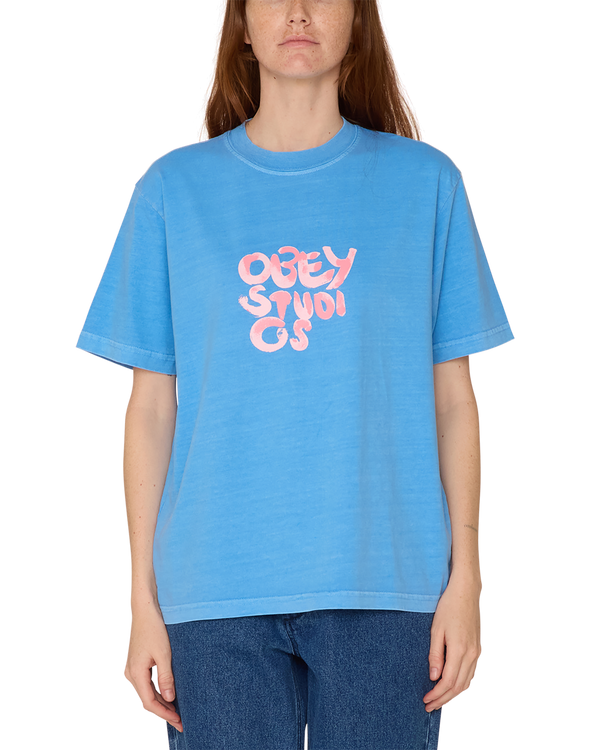 obey STUDIO SPRAY MAXINE PIGMENT T-SHIRT