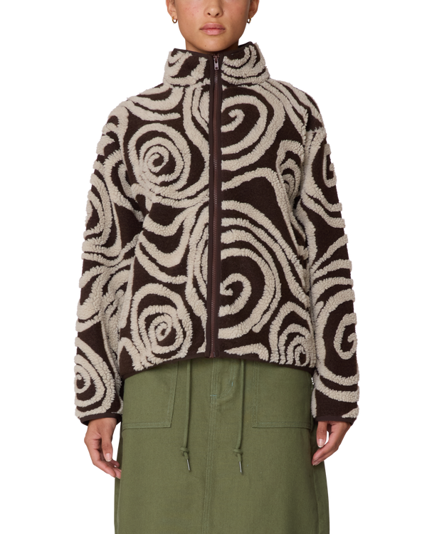 obey SWIRLS JACQUARD JACKET