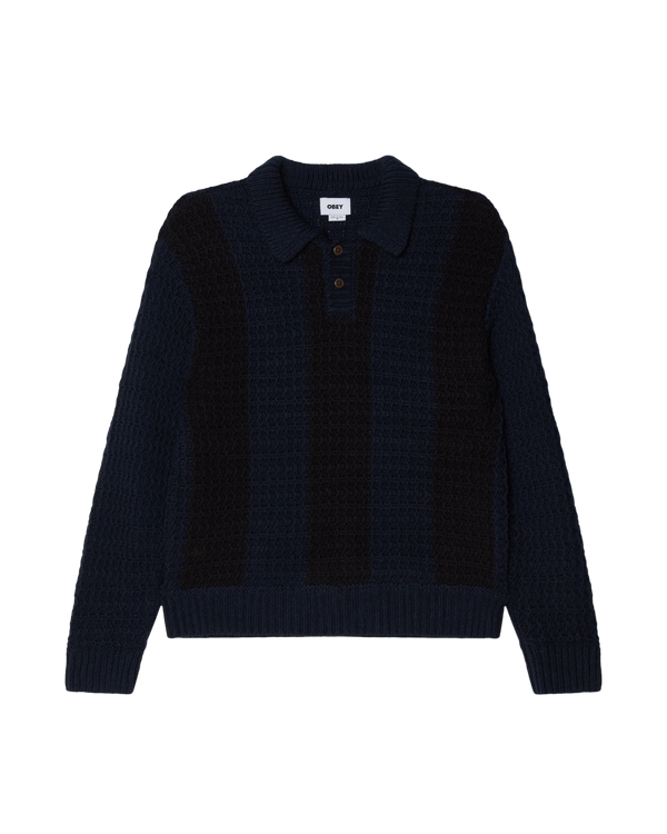 obey TEXTURED RUGBY POLO