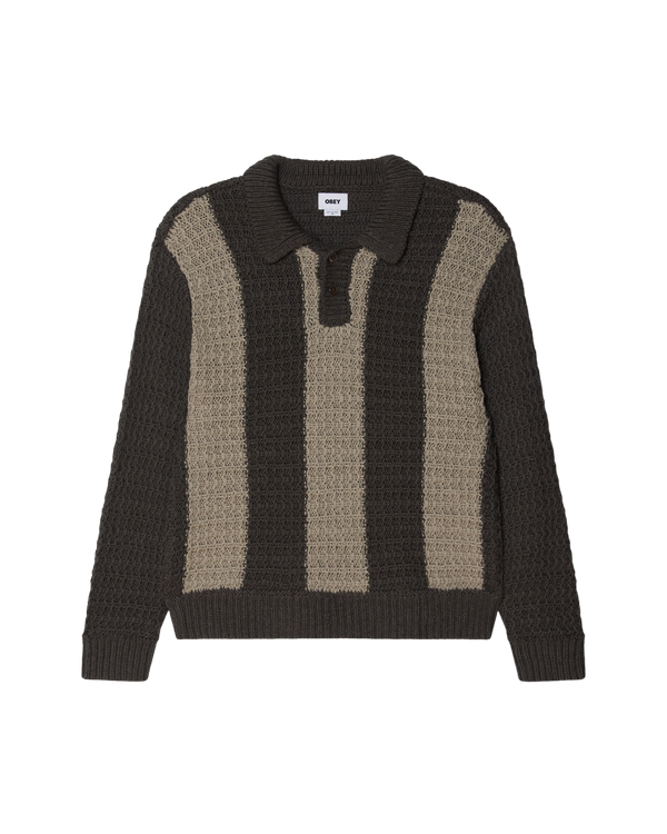 obey TEXTURED RUGBY POLO