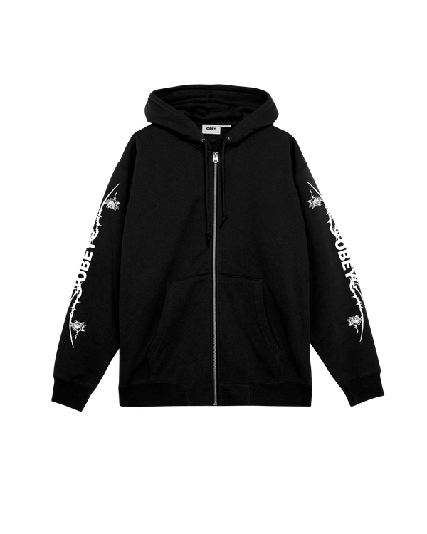 obey TRIBAL ROSE ZIP HOOD