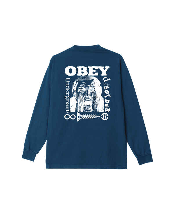 obey UNDERGROUND DISORDER PIGMENT LS T-SHIRT