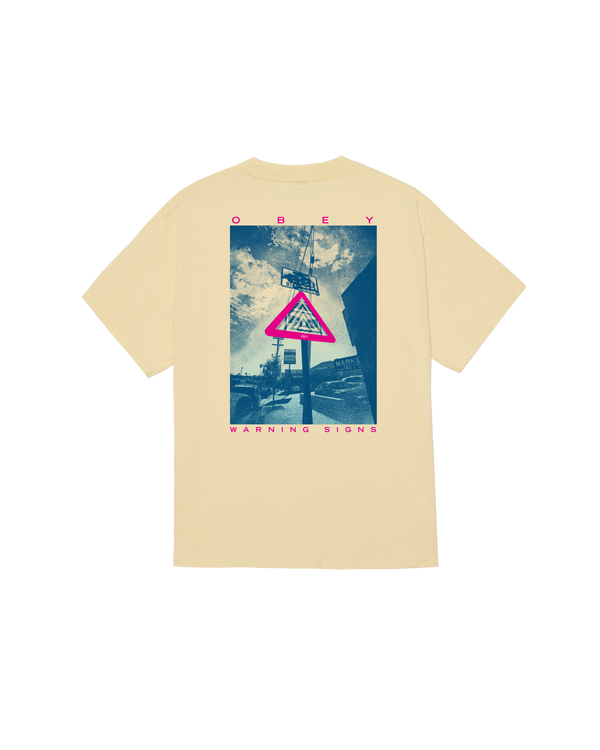 obey WARNING SIGN CLASSIC T-SHIRT
