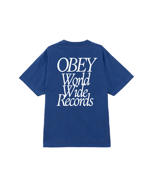obey WORLDWIDE RECORDS PIGMENT BOX T-SHIRT
