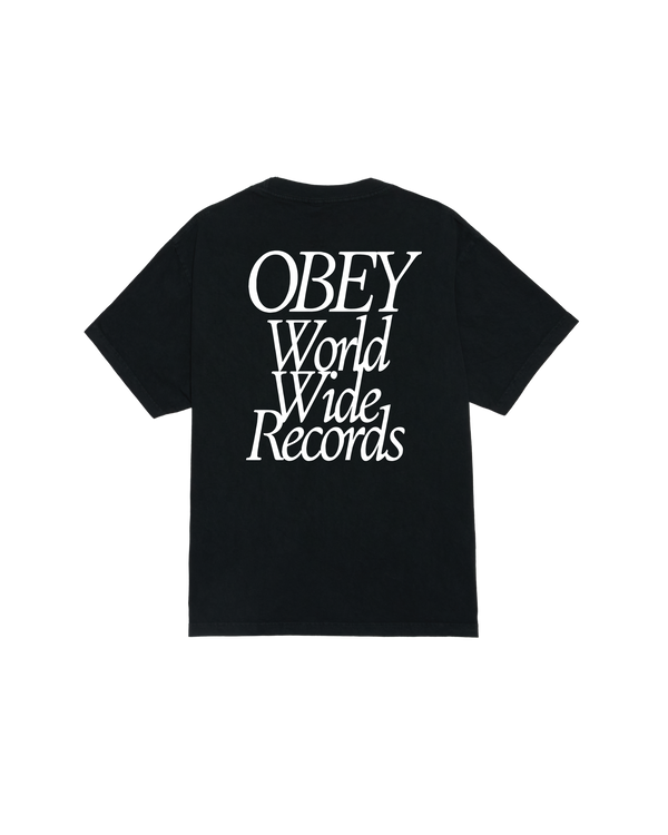 obey WORLDWIDE RECORDS PIGMENT BOX T-SHIRT