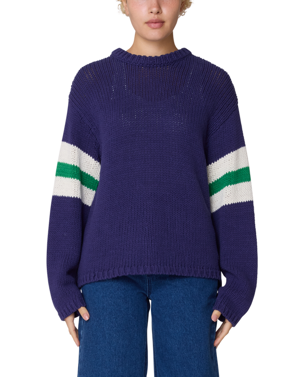 obey ZONE STRIPE SWEATER