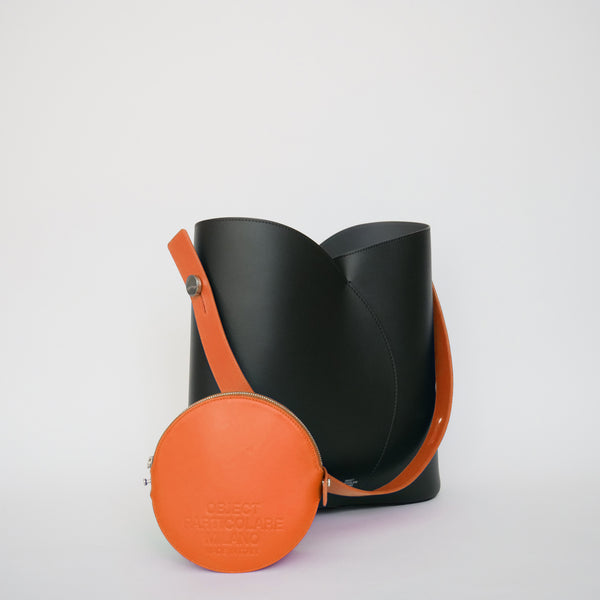 object particolare milano VITTI MEDIUM BLACK / ORANGE