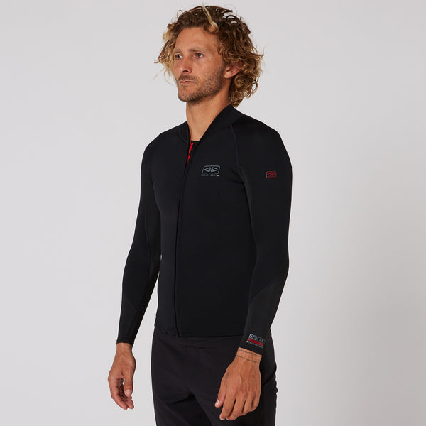Ocean & Earth Double Black Long Sleeve Zip Paddle Vest - 1.5mm