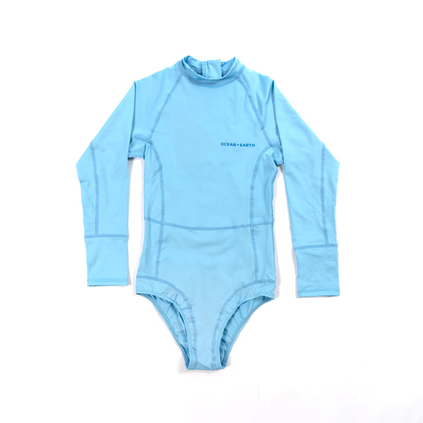 Ocean & Earth Girls Oceana Long Sleeve Back Zip Lycra Suit