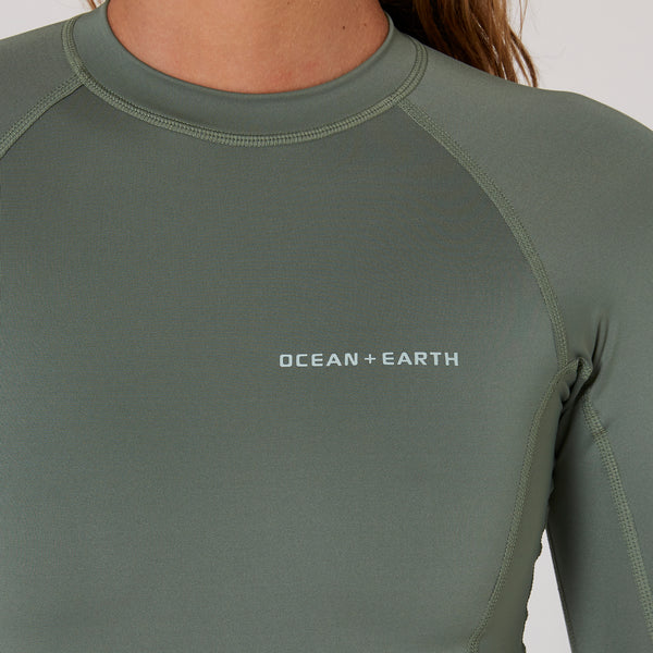 Ocean & Earth Girls Oceana Long Sleeve Back Zip Lycra Suit