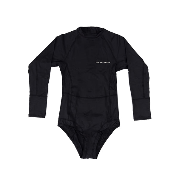 ocean & earth Girls Oceana Long Sleeve Back Zip Lycra Suit