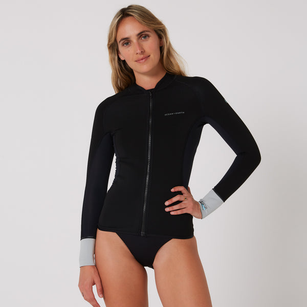 ocean & earth Ladies Long Sleeve Front Zip Paddle Vest