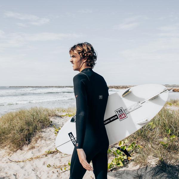 Ocean & Earth Mens Double Black Chest Zip Steamer - 3/2mm