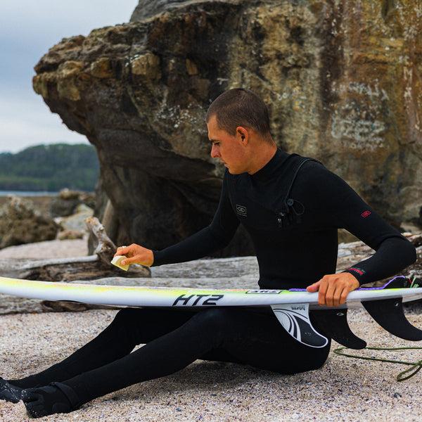 Ocean & Earth Mens Double Black Chest Zip Steamer - 3/2mm