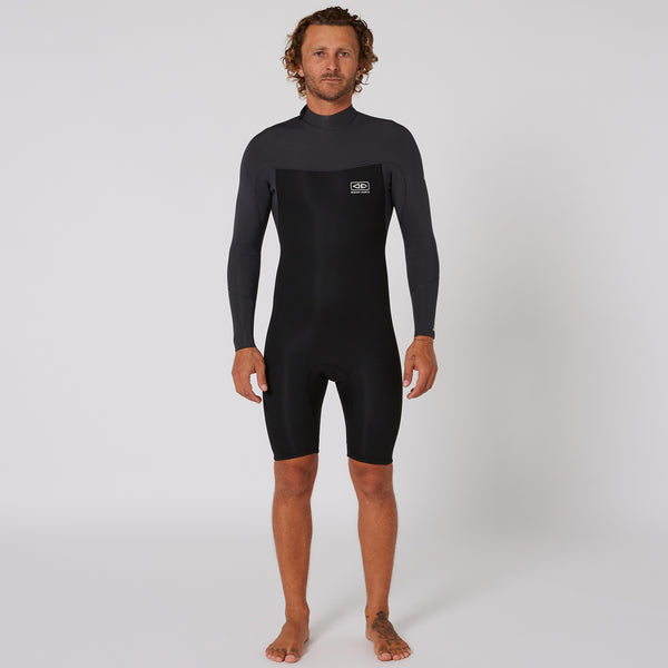 ocean & earth Mens Free Flex LS Back Zip Spring - 2/2mm